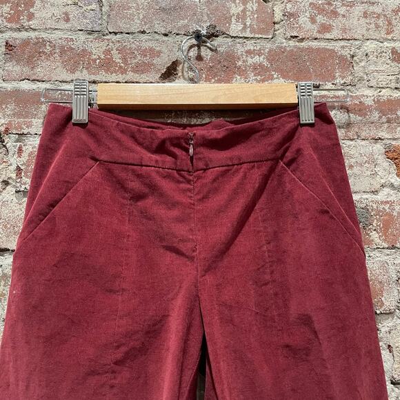 Zero + Maria Cornejo Red Corduroy Slim Leg Pants Size 0 - Picture 8 of 8